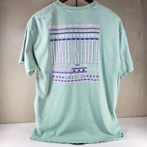 Iowa State University Hanes Beefy-T Pocket T-Shirt Mint Green Large